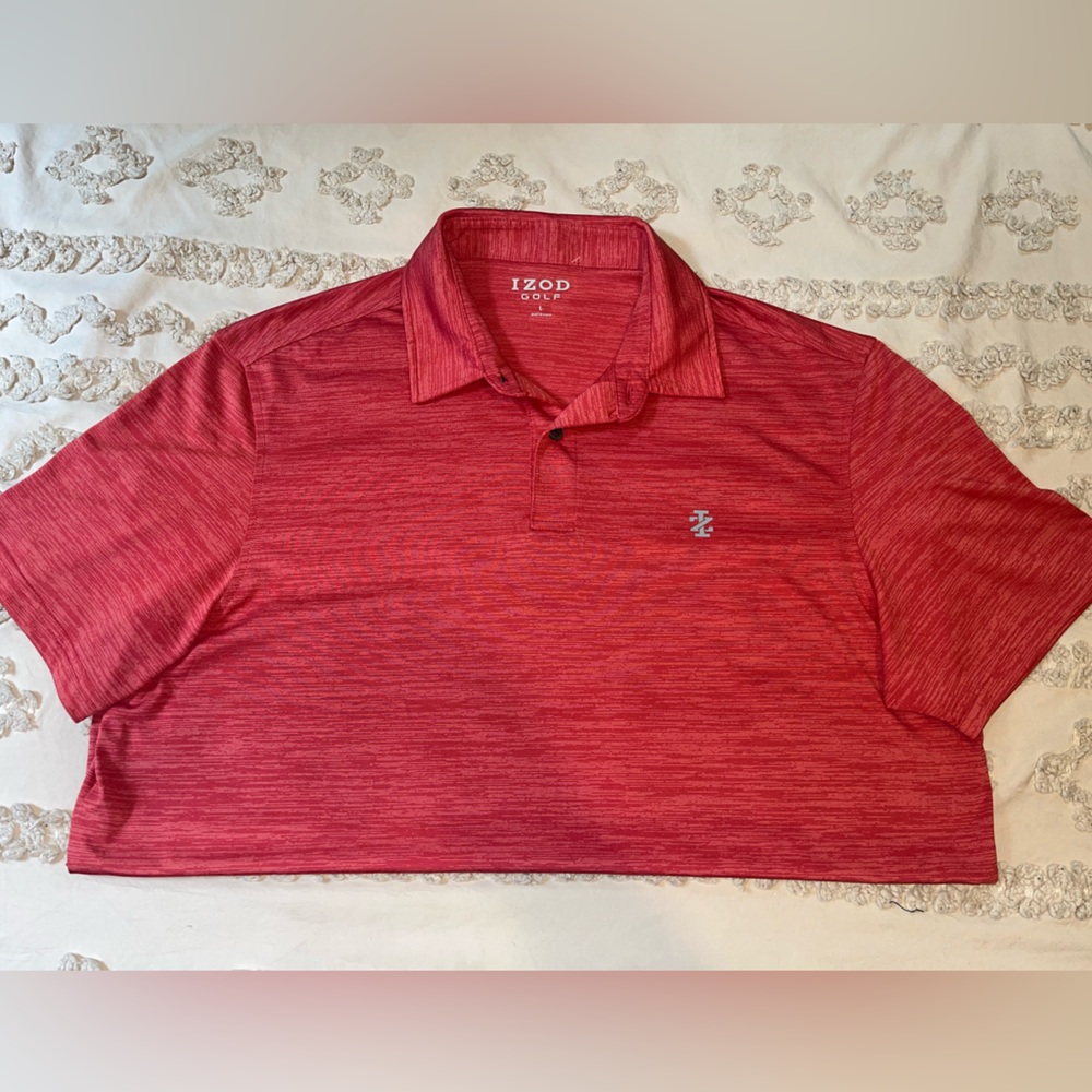 Izod Men's Polo Shirt in Rich Red